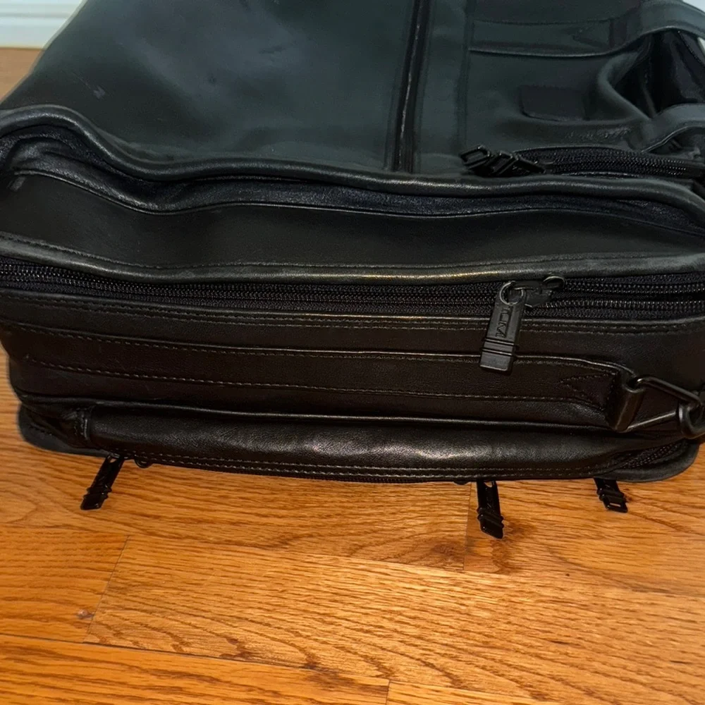 Tumi Black Leather Briefcase
